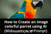 How to Create an Image of a colorful parrot using AI (MidJourney) with Example Prompt