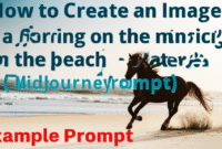 How to Create an Image of a horse running on the beach using AI (MidJourney) with Example Prompt