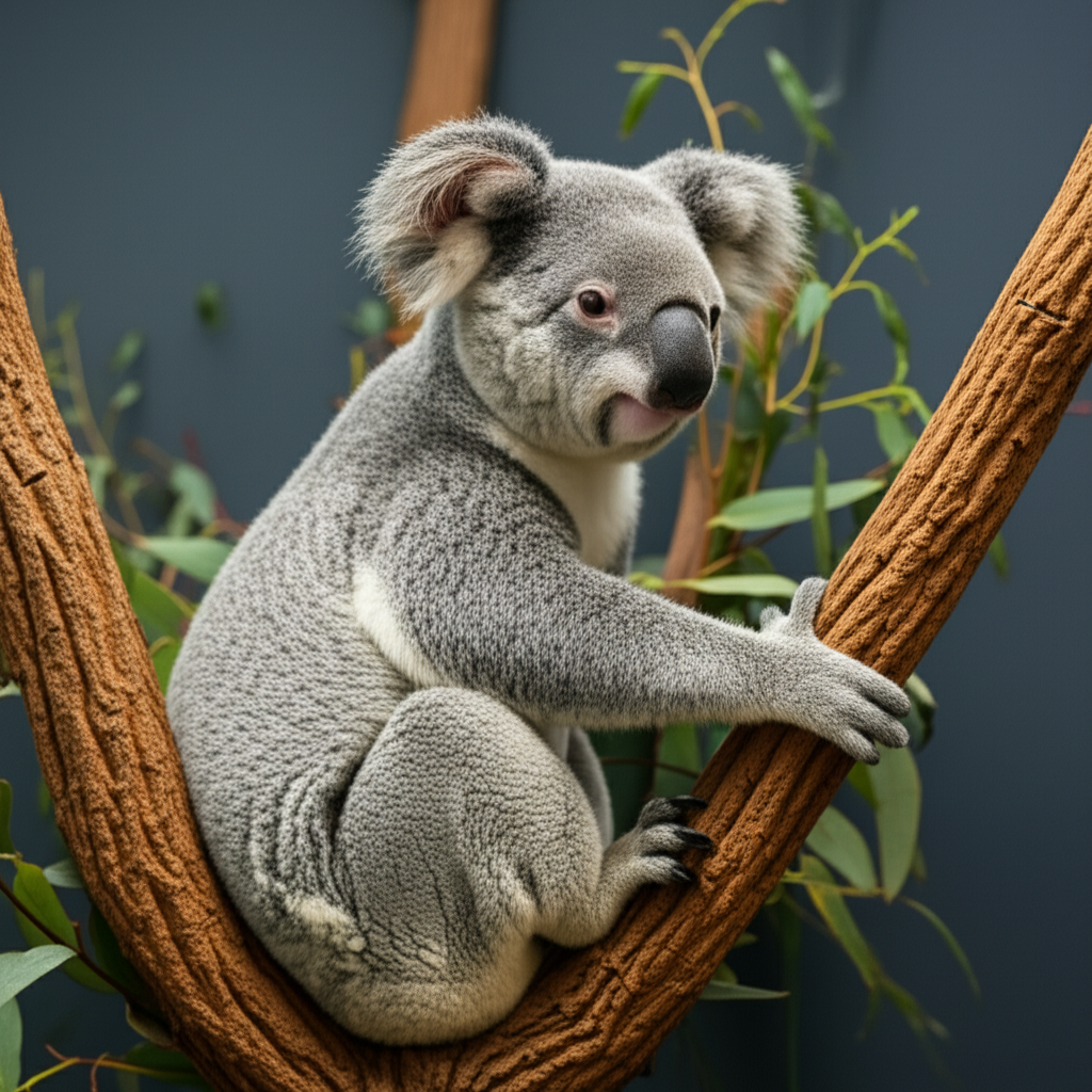 How to Create an Image of a koala in an eucalyptus tree using AI (DALL·E) with Example Prompt