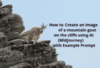 How to Create an Image of a mountain goat on the cliffs using AI (MidJourney) with Example Prompt