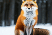 How to Create an Image of a red fox in the snowy forest using AI (MidJourney) with Example Prompt