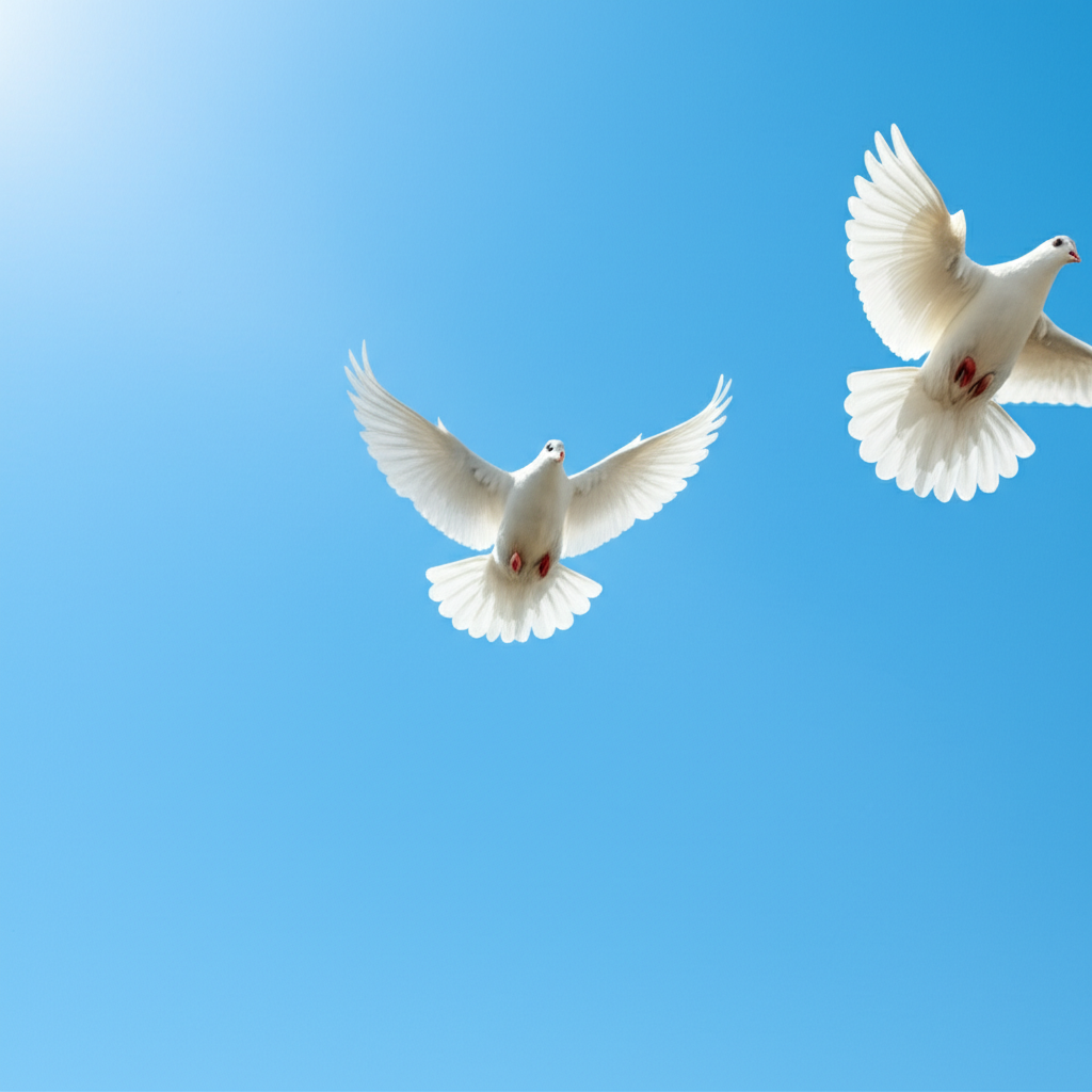 How to Create an Image of a white dove flying in the sky using AI (DALL·E) with Example Prompt